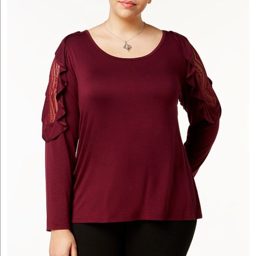 NEW Love Scarlett top lace inset sleeve plus size